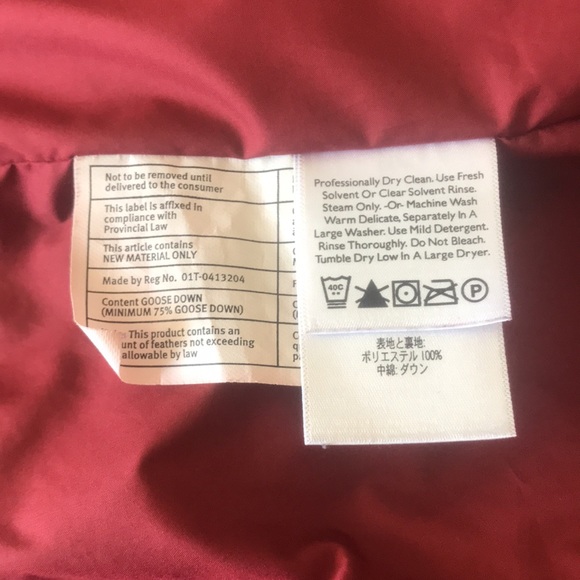 EDDIE BAUER MAROON Premium Goose Down Puffer Parka Vest - Picture 8 of 8